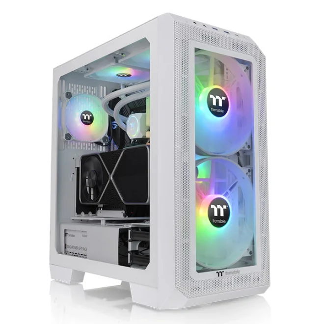 Thermaltake View 300 MX Snow Tempered Glass RGB USB 3.2 ATX Mid Tower Kasa