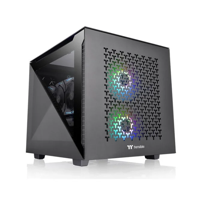 Thermaltake Divider 200 TG Air Siyah Tempered Glass USB 3.2 mATX Mini Tower Kasa