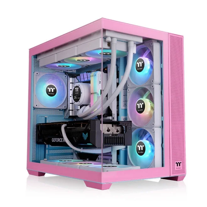Thermaltake View 380 Bubble Pink ARGB Tempered Glass USB 3.2 ATX Mid Tower Kasa