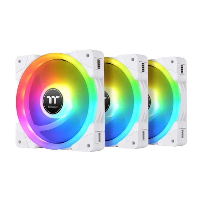 Thermaltake SWAFAN EX12 RGB TT Premium Edition White 120 mm Fan (3lü Set)