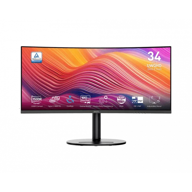 MSI 34 MODERN MD342CQP 1ms 120Hz HDMI,DisplayPort Adaptive-Sync VA Curved 4K Gaming Monitör