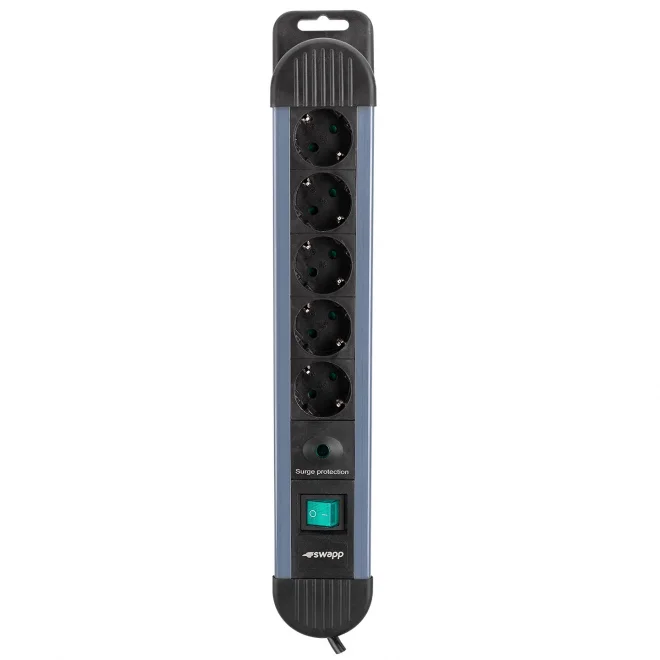 S-Link SPGKS05 Gri 1.5m 900 Joule 5li Akım Korumalı Priz