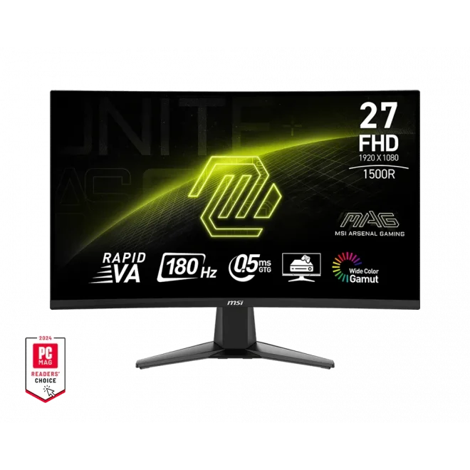 MSI 27 MAG 27C6F 0.5ms 180Hz HDMI,DisplayPort Adaptive-Sync HDR Curved Rapid VA Full HD Gaming Monitör