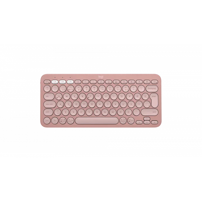 Logitech K380S Pebble Keys 2 Pembe Sessiz Kablosuz Klavye