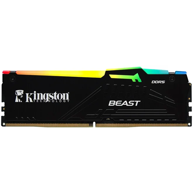 Kingston 64GB(2x32) Beast Black RGB 6400Mhz CL32 DDR5 EXPO Ram (KF564C32BBEAK2-64TR)