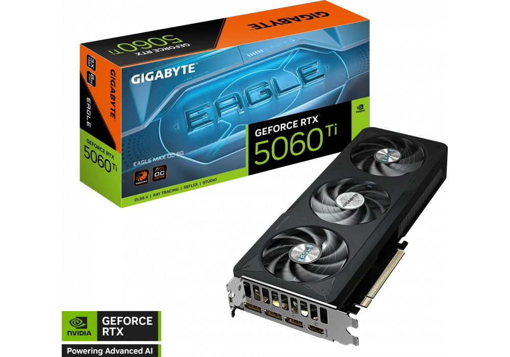 Gigabyte GeForce RTX 5060 Ti EAGLE MAX OC 8G 8GB GDDR7 128 Bit DLSS 4 Ekran Kartı