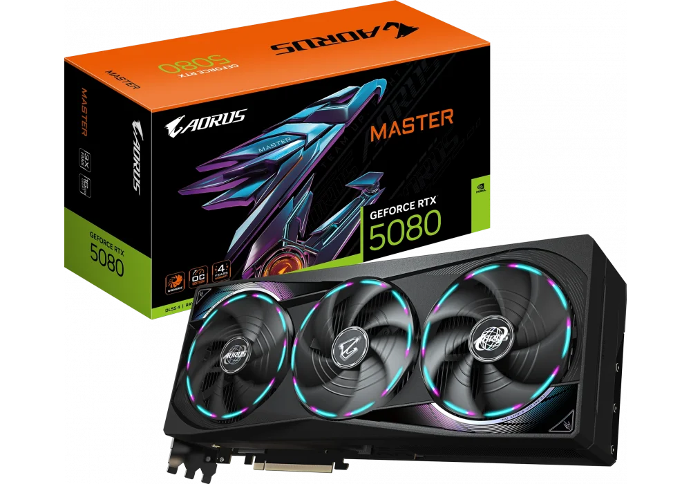 Gigabyte AORUS GeForce RTX 5080 MASTER 16G 16GB GDDR7 256 Bit DLSS 4 Ekran Kartı