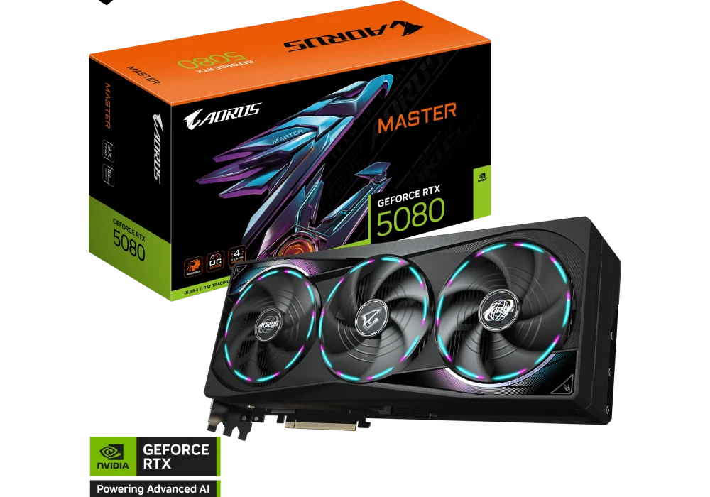Gigabyte AORUS GeForce RTX 5080 MASTER 16G 16GB GDDR7 256 Bit DLSS 4 Ekran Kartı