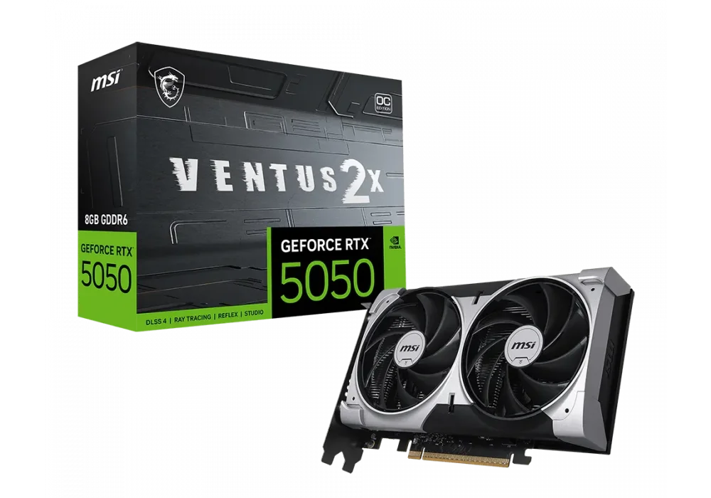 MSI GeForce RTX 5050 Ventus 2X OC 8G 8GB GDDR6 128 Bit DLSS 4 Ekran Kartı