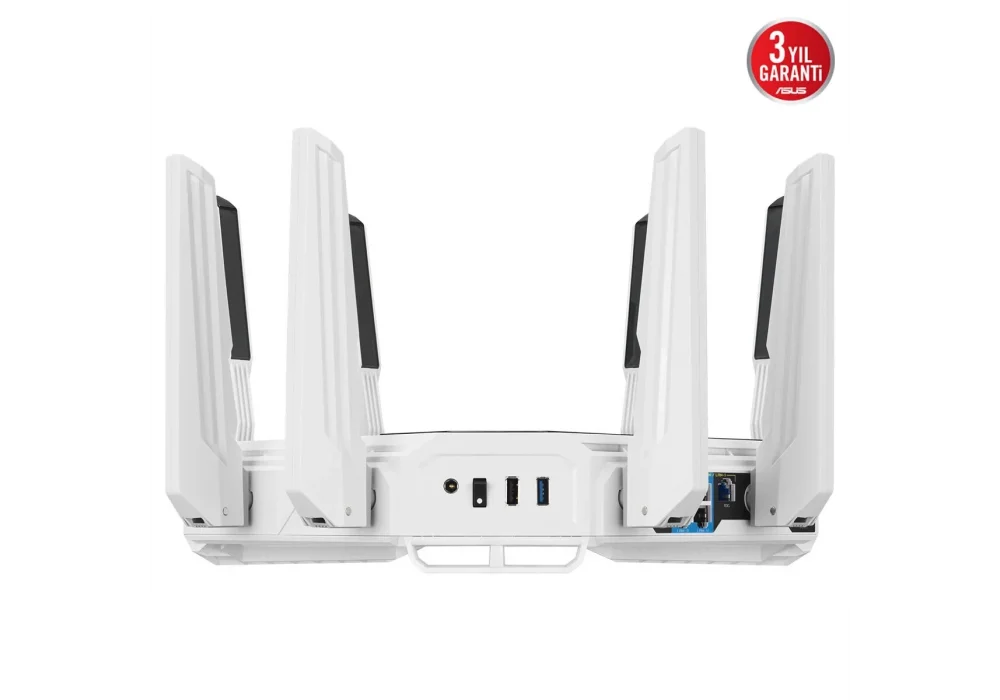 ASUS ROG Rapture GT-BE19000AI Tri-Band Wi-Fi 7 Beyaz Router