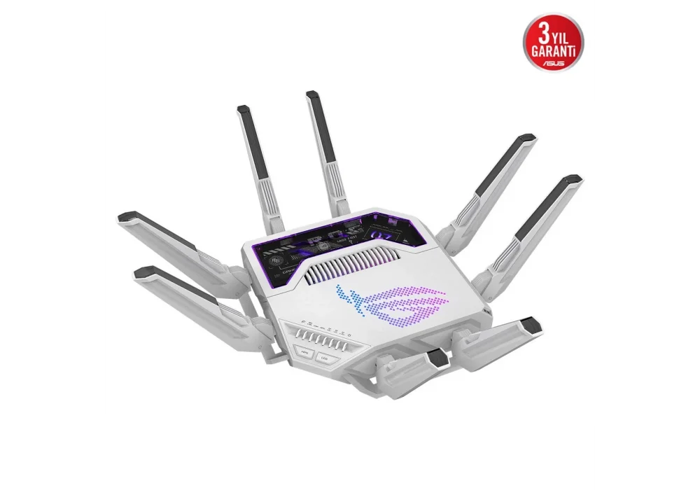 ASUS ROG Rapture GT-BE19000AI Tri-Band Wi-Fi 7 Beyaz Router