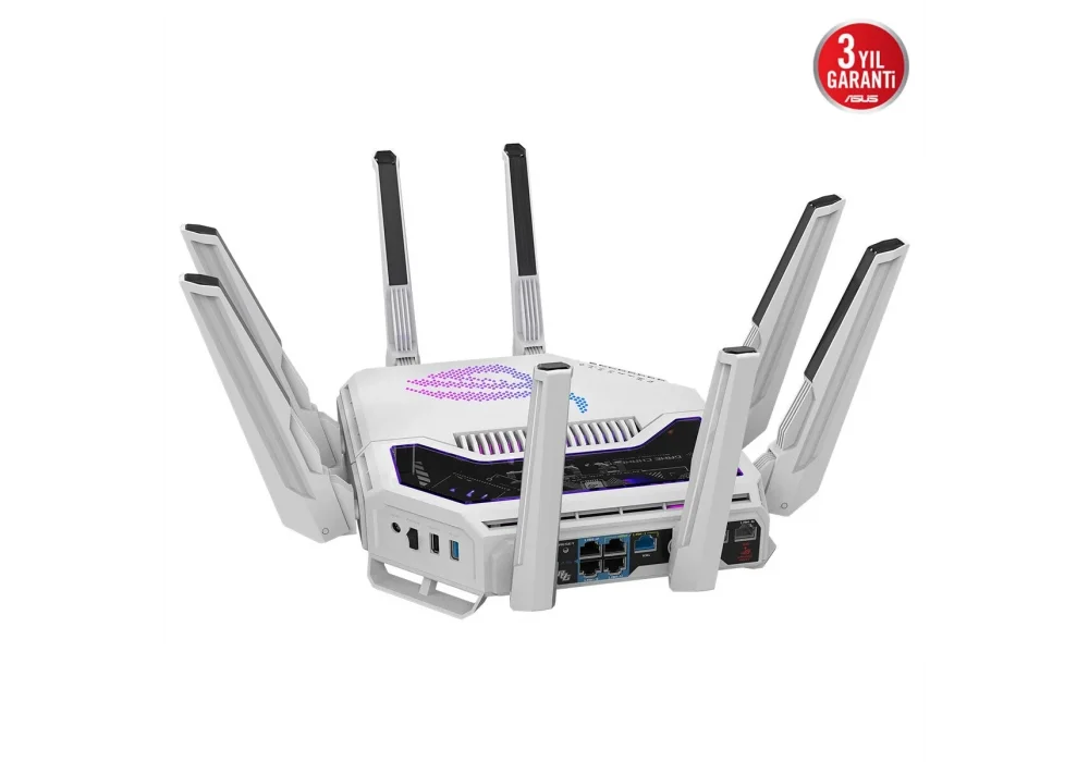 ASUS ROG Rapture GT-BE19000AI Tri-Band Wi-Fi 7 Beyaz Router