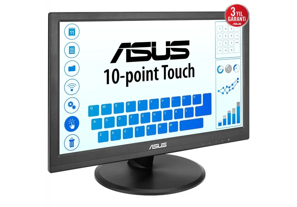 ASUS 15.6 VT169HE 5ms 60Hz HDMI,VGA IPS 10 Nokta Dokunmatik Full HD Monitör