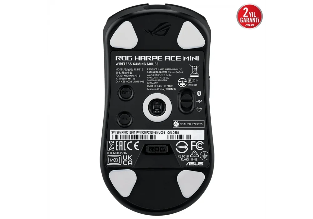 ASUS ROG Harpe Ace Mini Siyah 49g 42000 DPI Kablosuz Oyuncu Mouse