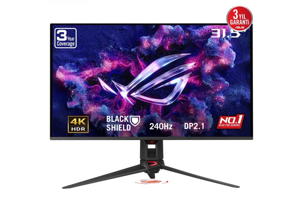 ASUS 31.5 ROG Swift PG32UCDM3 0.03ms 240Hz HDMI,DisplayPort,USB-C Adaptive-Sync QD-OLED 4K Gaming Monitör