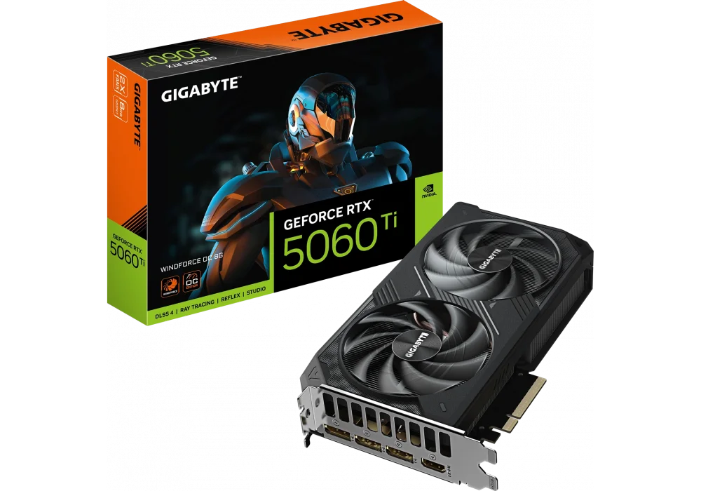 Gigabyte GeForce RTX 5060 Ti Windforce OC 8G 8GB GDDR7 128 Bit DLSS 4 Ekran Kartı