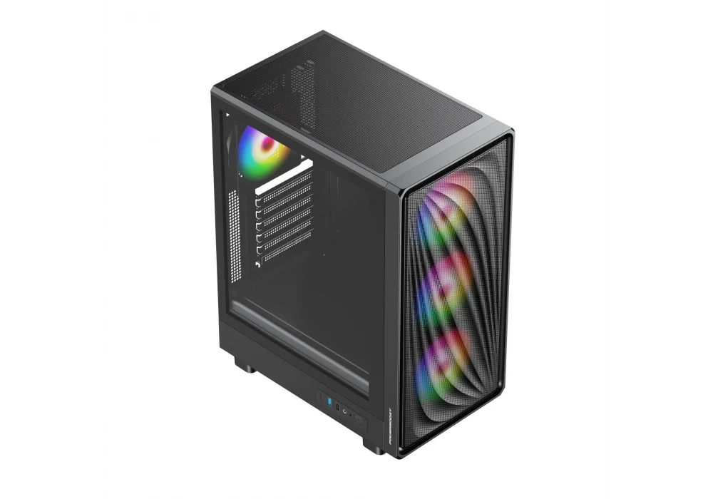 PowerBoost PBA5065B-650 650W 80+ Siyah ARGB Tempered Glass USB 3.0 E-ATX Mid Tower Kasa