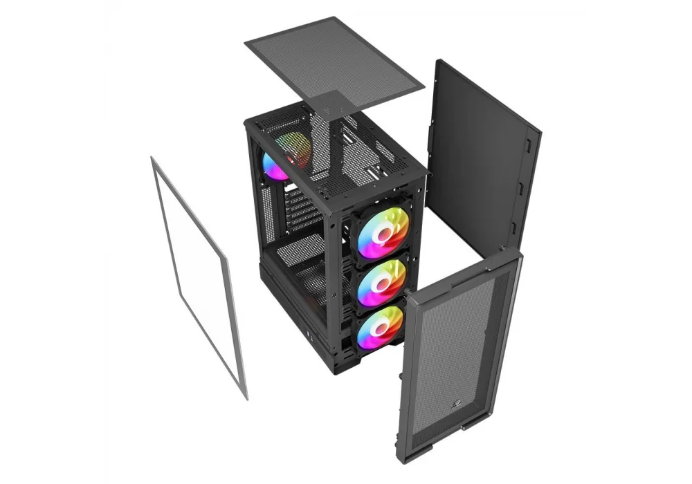 PowerBoost A601B 600W 80+ Rainbow Tempered Glass USB 3.0 ATX Mid Tower Kasa