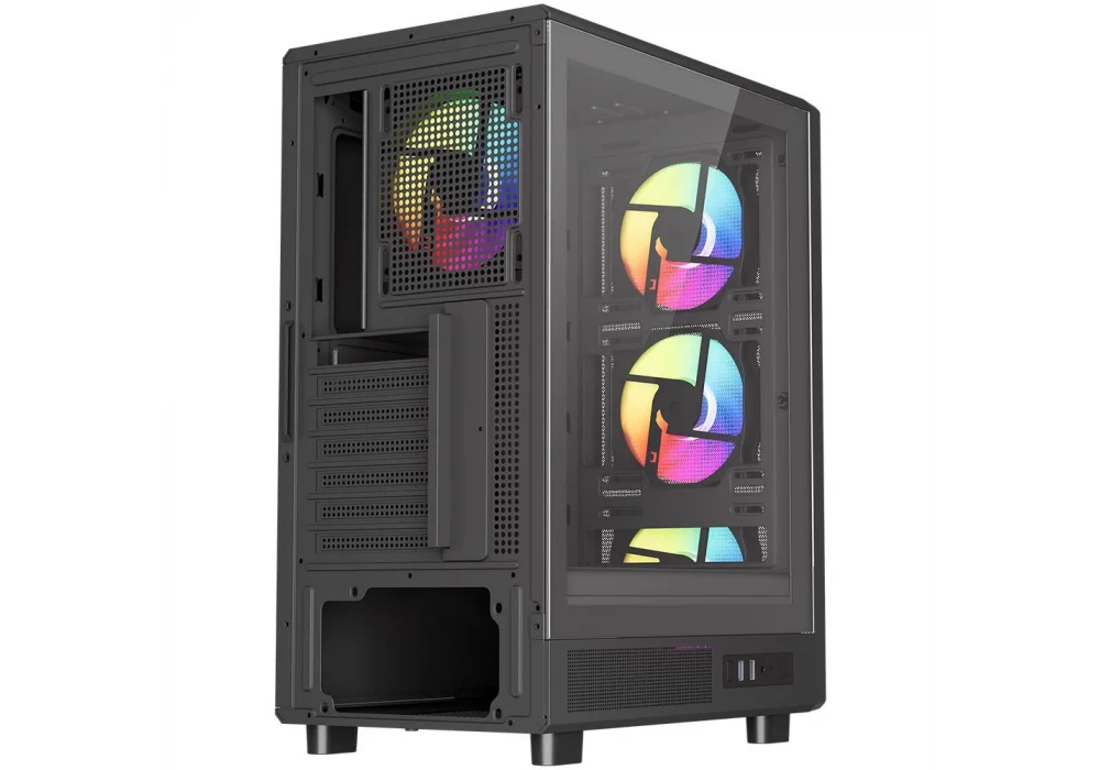PowerBoost A601B 600W 80+ Rainbow Tempered Glass USB 3.0 ATX Mid Tower Kasa