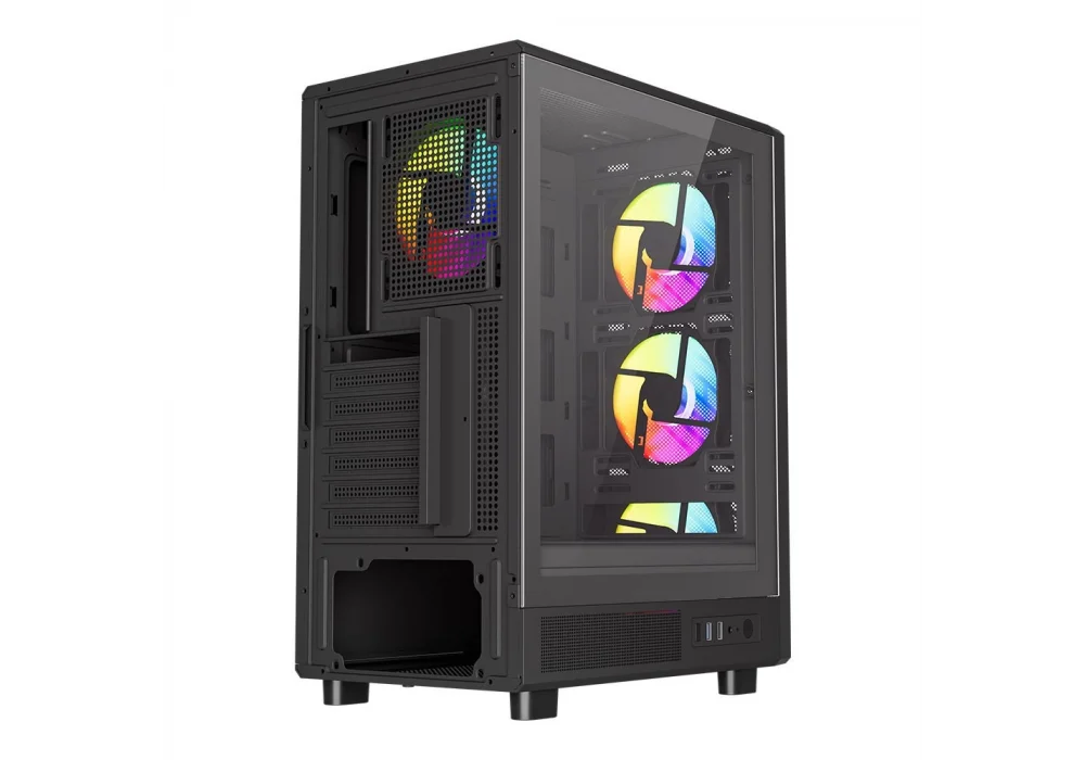 PowerBoost A700B-750 750W 80+ Siyah Rainbow Tempered Glass USB 3.0 ATX Mid Tower Kasa