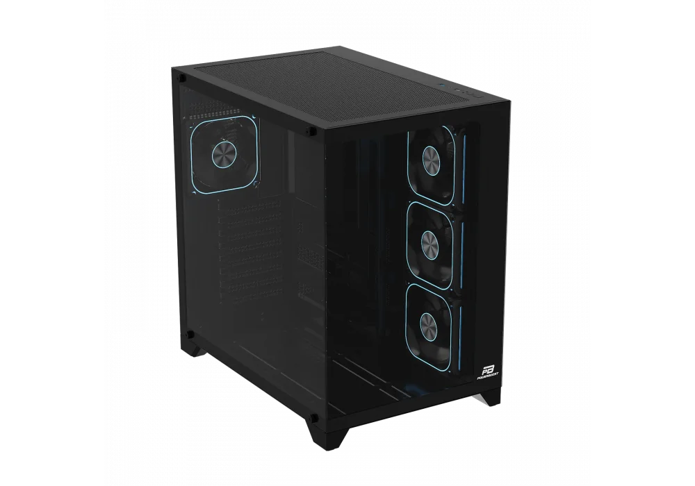 PowerBoost PB-9025B 750W 80+ Siyah ARGB Tempered Glass USB 3.2 ATX Mid Tower Kasa