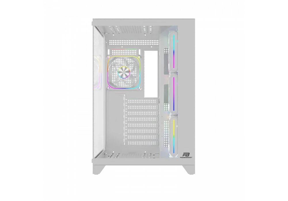 PowerBoost PB-9025W 750W 80+ Beyaz ARGB Tempered Glass USB 3.2 ATX Mid Tower Kasa