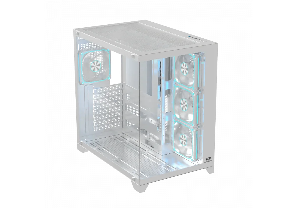 PowerBoost PB-9025W 750W 80+ Beyaz ARGB Tempered Glass USB 3.2 ATX Mid Tower Kasa