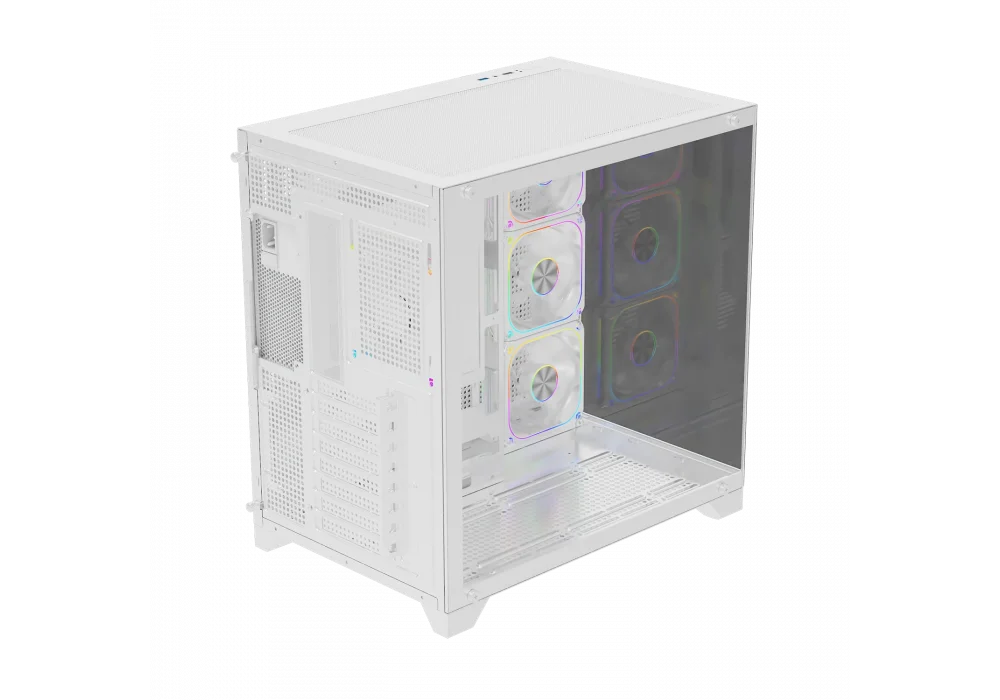 PowerBoost PB-9025W 750W 80+ Beyaz ARGB Tempered Glass USB 3.2 ATX Mid Tower Kasa