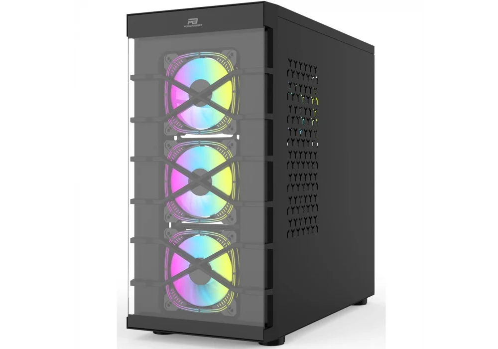 PowerBoost PB-GR222BB Siyah RGB Tempered Glass USB 3.0 ATX Mid Tower Kasa