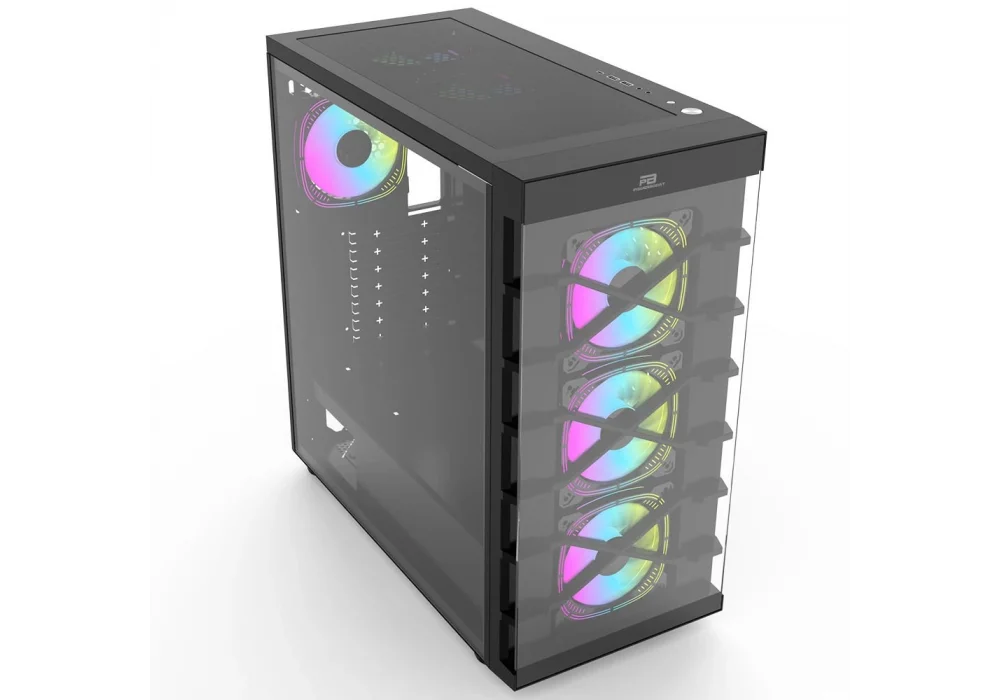 PowerBoost PB-GR222BB Siyah RGB Tempered Glass USB 3.0 ATX Mid Tower Kasa