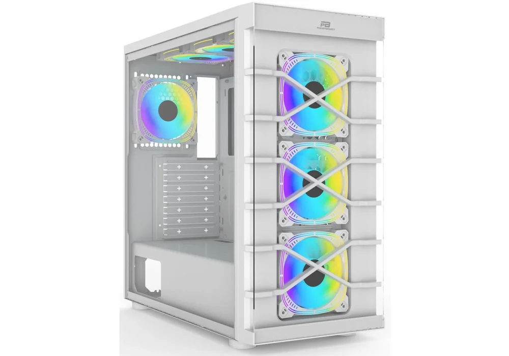 PowerBoost PB-GR222BW Beyaz RGB Tempered Glass USB 3.0 ATX Mid Tower Kasa