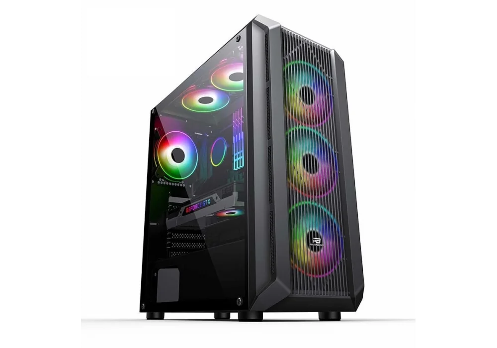 PowerBoost PB-PH016BB Siyah ARGB Tempered Glass USB 3.0 ATX Mid Tower Kasa
