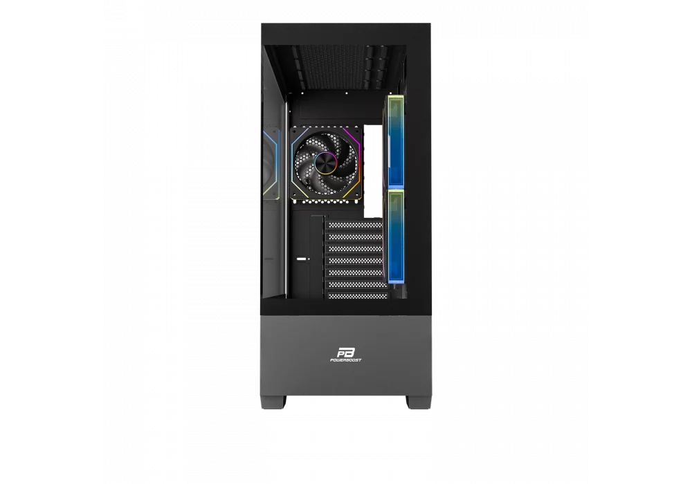 PowerBoost PB-J9031B-750 750W 80+ Siyah ARGB Tempered Glass USB 3.0 ATX Mid Tower Kasa