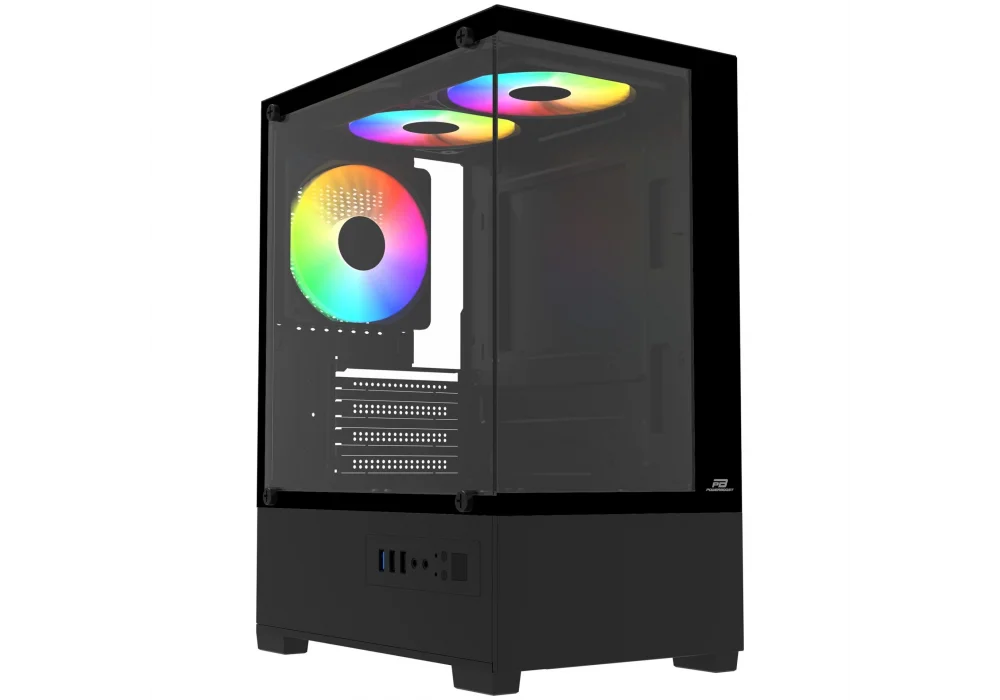 PowerBoost M5001B 500W Siyah Rainbow Tempered Glass USB 3.0 mATX Mini Tower Kasa