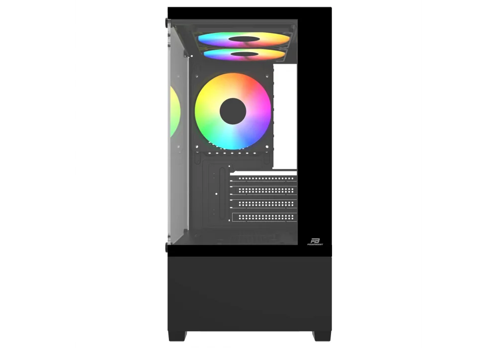 PowerBoost M5001B 500W Siyah Rainbow Tempered Glass USB 3.0 mATX Mini Tower Kasa
