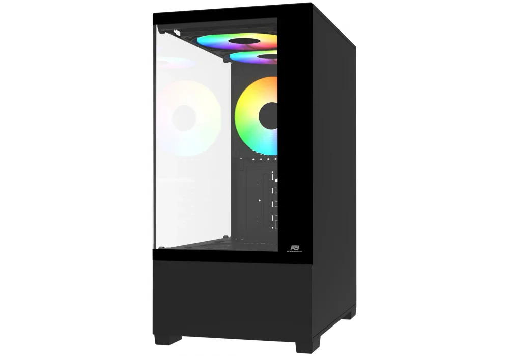 PowerBoost M5001B 500W Siyah Rainbow Tempered Glass USB 3.0 mATX Mini Tower Kasa