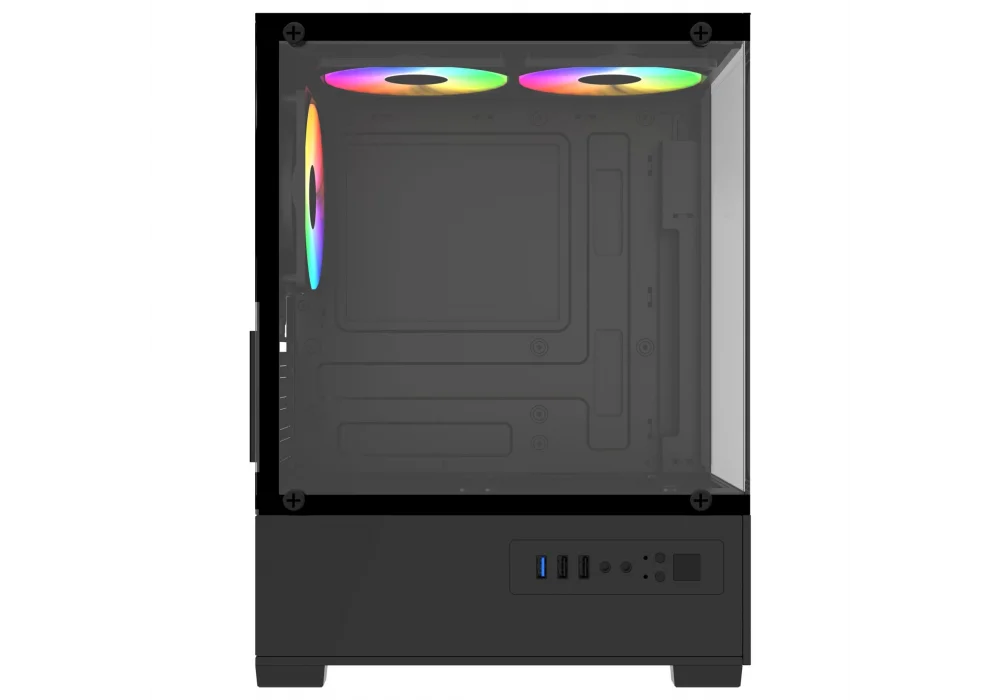 PowerBoost M5001B 500W Siyah Rainbow Tempered Glass USB 3.0 mATX Mini Tower Kasa