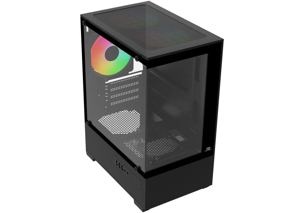 PowerBoost M5001B 500W Siyah Rainbow Tempered Glass USB 3.0 mATX Mini Tower Kasa