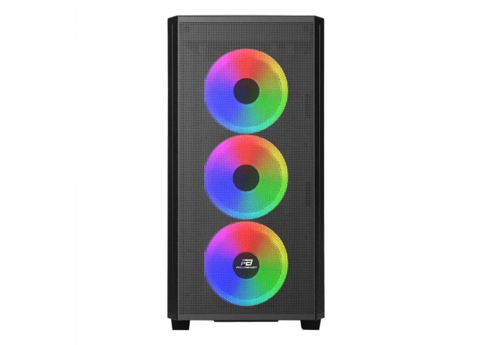PowerBoost PB-P2252BB Siyah ARGB Tempered Glass USB 3.0 mATX Mid Tower Kasa