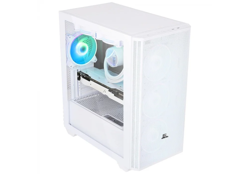 PowerBoost PB-P2252BW Beyaz Tempered Glass ARGB USB 3.0 mATX Mid Tower Kasa
