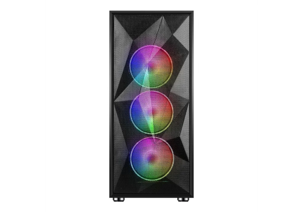 PowerBoost PB-3509BB 650W 80+ Siyah ARGB Tempered Glass USB 3.0 ATX Mid Tower Kasa