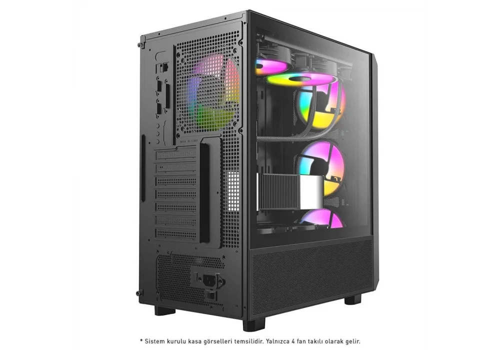 PowerBoost PB-P3602BB 850W 80+ Siyah Tempered Glass USB 3.0 ATX Mid Tower Kasa