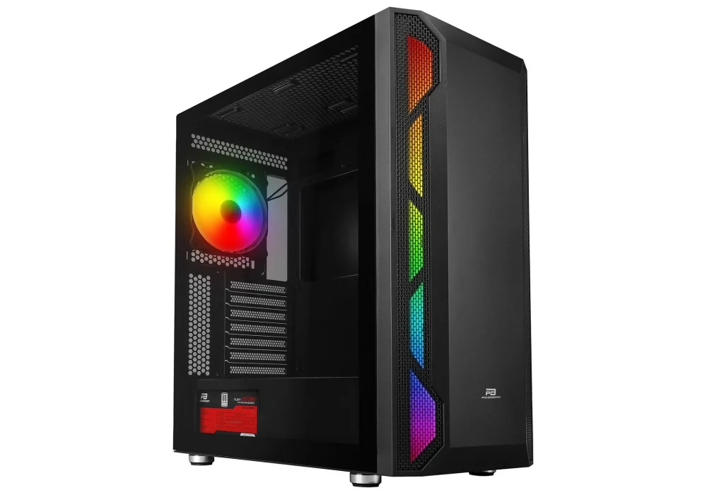 PowerBoost PB-P3701B 650W 80+ Siyah ARGB Mesh Tempered Glass USB 3.0 ATX Mid Tower Kasa