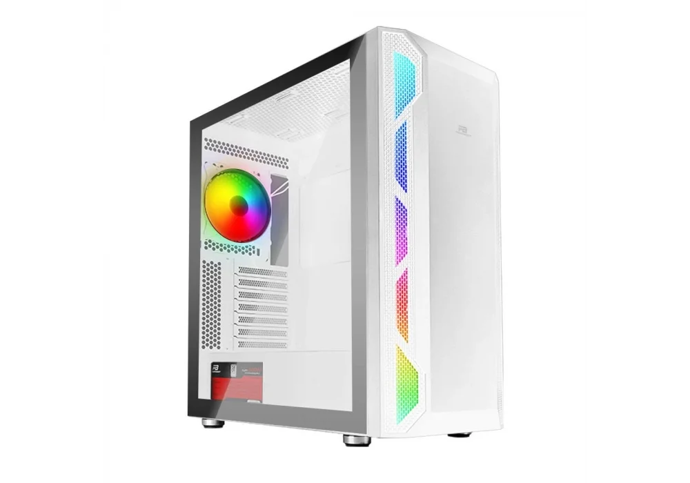 PowerBoost PB-P3701BW 650W 80+ Beyaz ARGB Tempered Glass USB 3.0 ATX Mid Tower Kasa