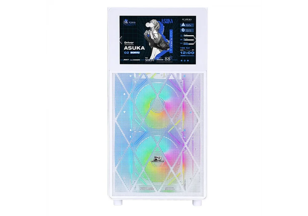 PowerBoost PB-P4367BW LCD Beyaz ARGB Tempered Glass USB 3.0 ATX Mid Tower Kasa