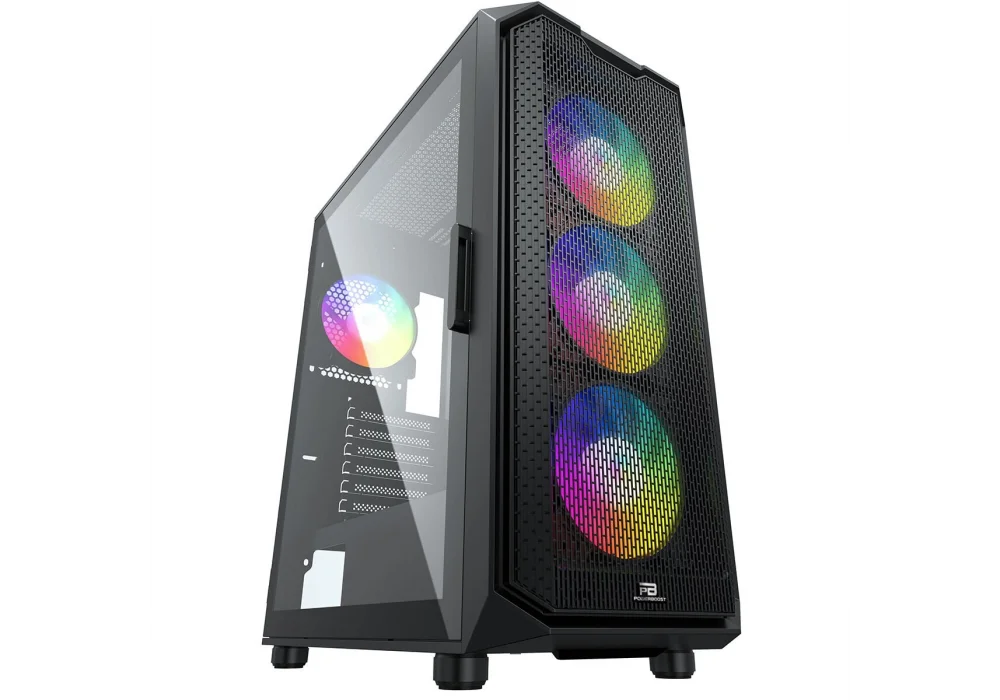 PowerBoost PB-P521B 750W 80+ Siyah RGB Tempered Glass USB 3.0 ATX Mid Tower Kasa