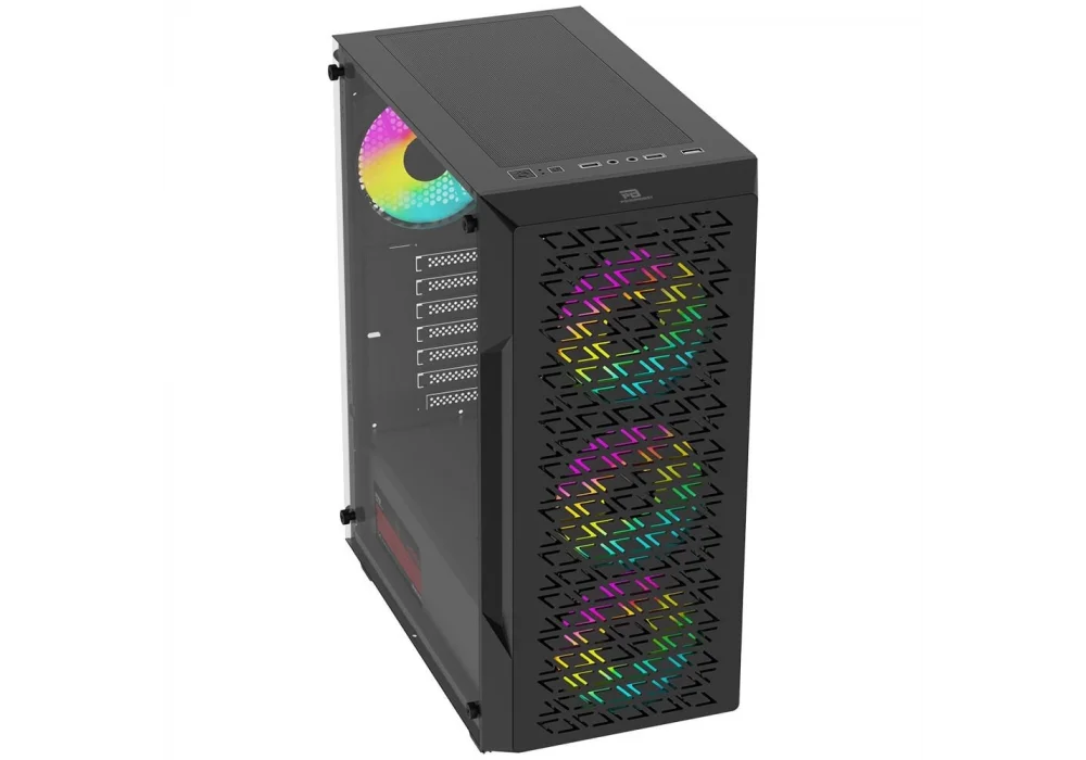 PowerBoost PB-P801AB 650W 80+ Siyah RGB Tempered Glass USB 3.0 ATX Mid Tower Kasa