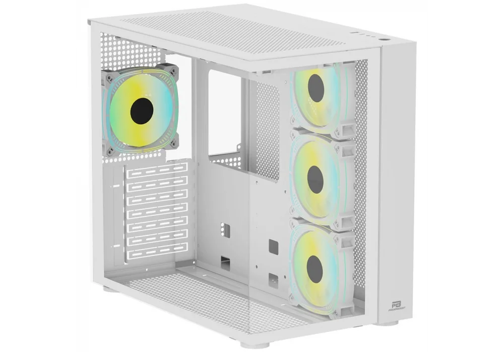 PowerBoost PB-SS02BW Beyaz RGB Tempered Glass USB 3.0 ATX Mid Tower Kasa