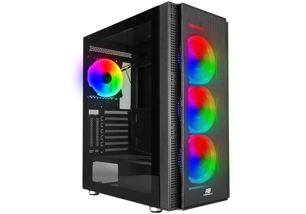 PowerBoost VK-G3506S Siyah ARGB Tempered Glass USB 3.0 ATX Mid Tower Kasa