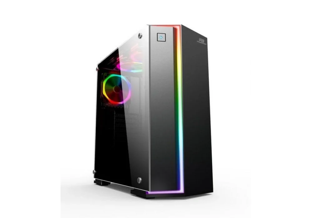 PowerBoost VK-G3906S Siyah Rainbow Tempered Glass USB 3.0 ATX Mid Tower Kasa